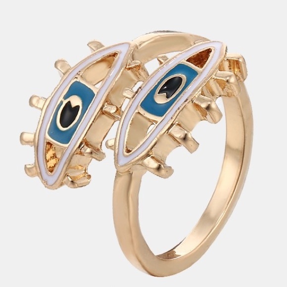 β¨Evil eye gold ring π§Ώ - Picture 5 of 5